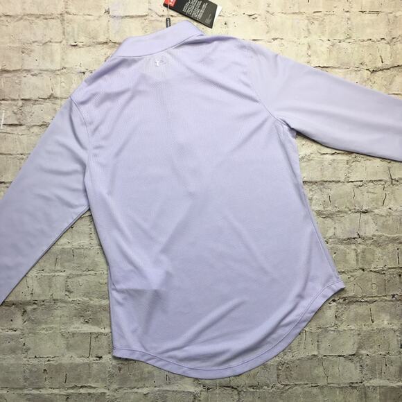 NEW Under Armour Fitted Golf Pullover in Light Purple - Picture 4 of 5